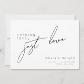 Nichts Extravagant nur Liebe Script Foto Hochzeit Ankündigung (Vorderseite)