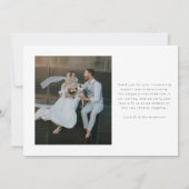 Nichts Extravagant nur Liebe Script Foto Hochzeit Ankündigung (Rückseite)