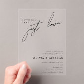 Nichts Extravagant nur Liebe Script Hochzeit Acryleinladungen (Insitu (Handheld))