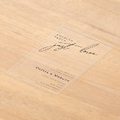 Nichts Extravagant nur Liebe Script Hochzeit Acryleinladungen (Ablage )