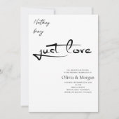 Nichts Extravagant nur Liebe Script Hochzeit Einladung (Vorderseite)