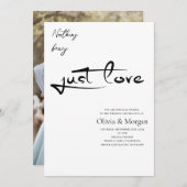 Nichts Extravagant nur Liebe Script Hochzeit Einladung (Vorne/Hinten)