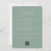 Nichts Extravagant nur Liebe Script QR Code Hochze Einladung (Rückseite)