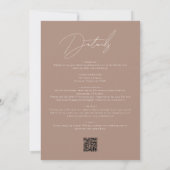 Nichts Extravagant nur Liebe Script QR Code Hochze Einladung (Rückseite)