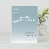 Nichts Extravagant nur Liebe Script QR Code Hochze Einladung (Stehend Vorderseite)