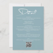 Nichts Extravagant nur Liebe Script QR Code Hochze Einladung (Rückseite)