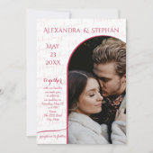 Nichts Extravagant nur Liebe Script Rosa Magenta F Einladung (Vorderseite)