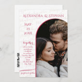 Nichts Extravagant nur Liebe Script Rosa Magenta F Einladung (Vorne/Hinten)