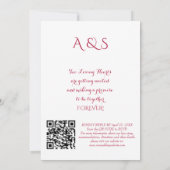 Nichts Extravagant nur Liebe Script Rosa Magenta F Einladung (Rückseite)