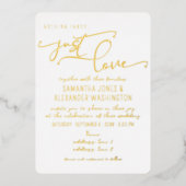 Nichts Extravagant nur Liebe Shabby Chic Weiß & Go Folieneinladung (Vorderseite)