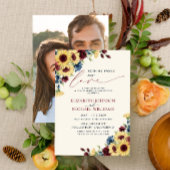 Nichts Extravagant nur Liebe Sonnenblumen Blauer B Einladung