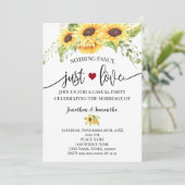 Nichts Extravagant nur Liebe Sonnenblumen Einladun Save The Date (Stehend Vorderseite)
