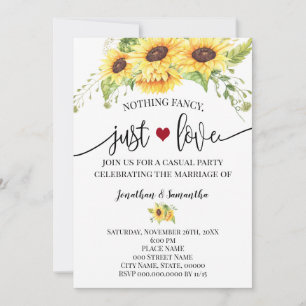 Nichts Extravagant nur Liebe Sonnenblumen Einladun Save The Date