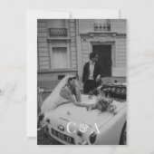 Nichts extravagant nur Liebe stilvolle Hochzeitsei Einladung (Rückseite)