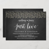 Nichts Extravagant, nur Liebe, String Light, Elopt Einladung (Vorne/Hinten)