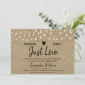Nichts Extravagant, nur Liebe String Lights Kraftp Einladung (Stehend Vorderseite)