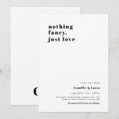 Nichts extravagant nur Liebe trendy Wedding Einlad Einladung (Vorne/Hinten)