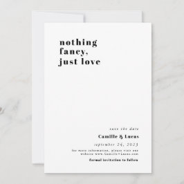 Nichts extravagant nur Liebe trendy Wedding Einlad Einladung