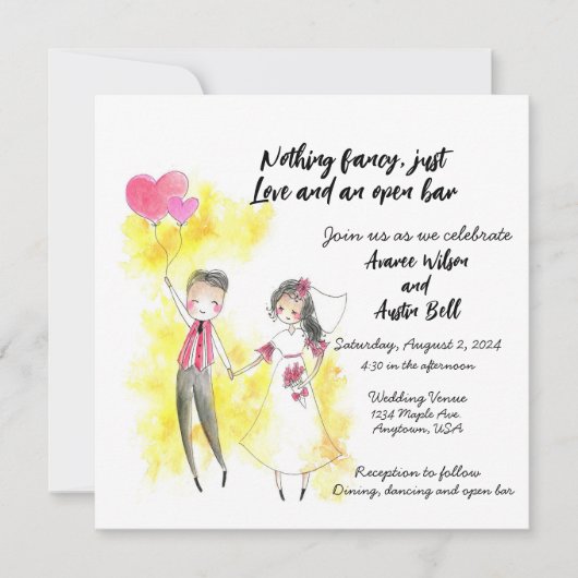 Nichts extravagant nur Liebe und offene Bar (Vorderseite)