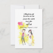 Nichts extravagant nur Liebe und offene Bar Save The Date (Vorderseite)