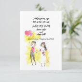 Nichts extravagant nur Liebe und offene Bar Save The Date (Stehend Vorderseite)