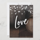 Nichts Extravagant, nur Liebe Weinfass und Lichter Einladung (Rückseite)