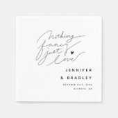 Nichts Extravagant, nur Liebe Weißes Abendessen Serviette (Vorderseite)