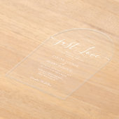 Nichts Extravagant nur Liebe Whimsical Script Hoch Acryleinladungen (Ablage )