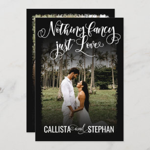 Nichts Extravagant nur Liebe White Black Foto Hoch Einladung