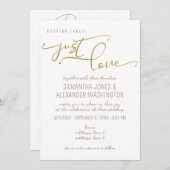 Nichts Extravagant nur Liebe White & Gold UAWG QR Einladung (Vorne/Hinten)