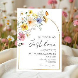 Nichts Extravagant nur Liebe | Wildblume Boho Wedd Einladung