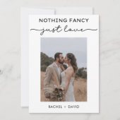 Nichts Extravagant nur Liebe, wir haben das Elopem Einladung (Vorderseite)