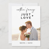 Nichts Extravagant nur Liebe, wir haben das Elopem Einladung (Vorderseite)