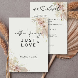 Nichts Extravagant nur Liebe, wir haben das Elopem Einladung