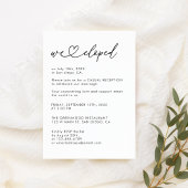 Nichts Extravagant nur Liebe, wir haben das Elopem Einladung