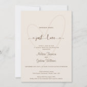 Nichts extravagant Nur Liebe Wüste beige Hochzeit Einladung (Vorderseite)