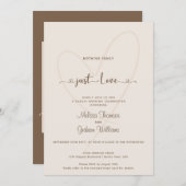 Nichts extravagant Nur Liebe Wüste beige Hochzeit Einladung (Vorne/Hinten)