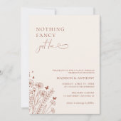 Nichts Extravagant nur Wildblume der Liebe Hochzei Einladung (Vorderseite)