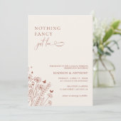 Nichts Extravagant nur Wildblume der Liebe Hochzei Einladung (Stehend Vorderseite)