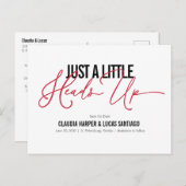 Nichts Extravagant Save the Date Postkarte (Vorne/Hinten)