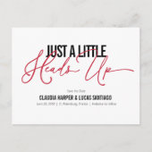 Nichts Extravagant Save the Date Postkarte (Vorderseite)