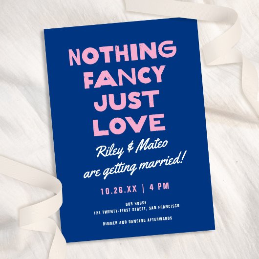 Nichts Extravaganter feiner Typ Funky Blue Pink We Einladung