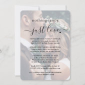 Nichts Extravagantes 2-Foto Overlay Simple Wedding Einladung (Vorderseite)