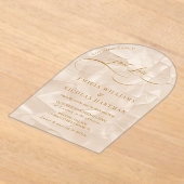 Nichts Extravagantes Beige Hochzeit Acryleinladungen (Ablage )