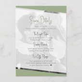 Nichts Extravagantes Blatt Grün Lässige Hochzeitsd Begleitkarte (Vorderseite)