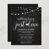 Nichts Extravagantes Chalk Budget Hochzeitseinladu (Vorne/Hinten)