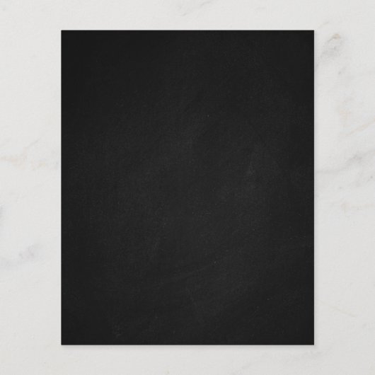 Nichts Extravagantes Chalk Budget Hochzeitseinladu (Rückseite)