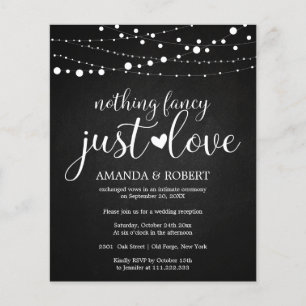 Nichts Extravagantes Chalk Budget Hochzeitseinladu