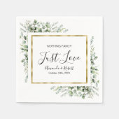 Nichts Extravagantes Greenery Gold Wedding Serviette (Vorderseite)