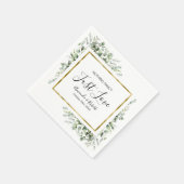 Nichts Extravagantes Greenery Gold Wedding Serviette (Ecke)